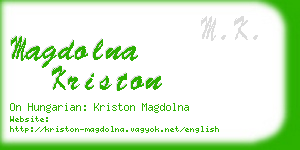 magdolna kriston business card